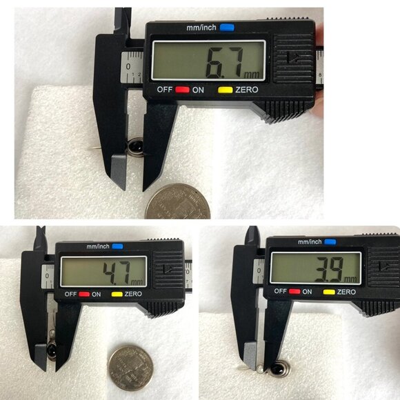 Sterling Silver 925 Dainty Black Onyx White Freshwater Pearl Dangle Earrings - Picture 8 of 16